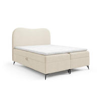 BOXBETT Blair In überlänge - Creme, Holzwerkstoff/Textil (200/220cm) - Fun Möbel