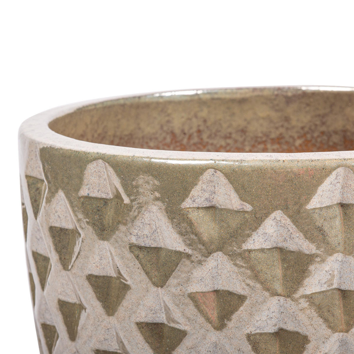 TOPF Mindy Weiß 44/44/42cm 4er-Set - Weiß, Keramik (42cm) - PTMD Collection