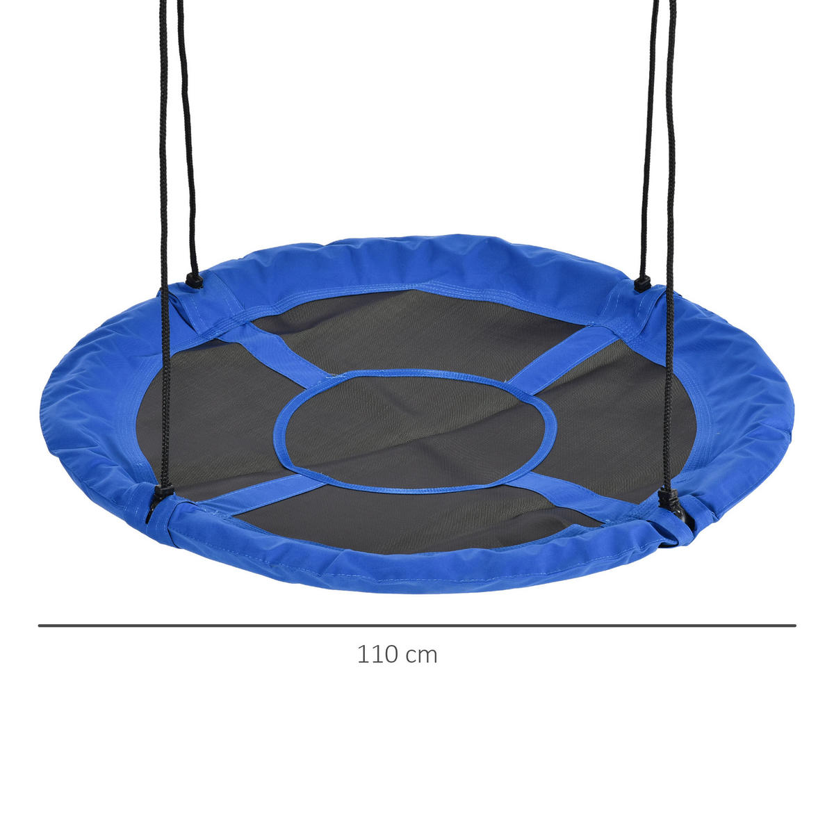 KINDER Nestschaukel - Blau/Schwarz, Kunststoff/Metall (110/110cm) - Outsunny