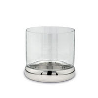 WINDLICHT/KERZENHALTER glatt poliert Ø 24 cm - Silberfarben, Paraffin (24/24/24cm) - Hermann Bauer jun. Kollektion GmbH