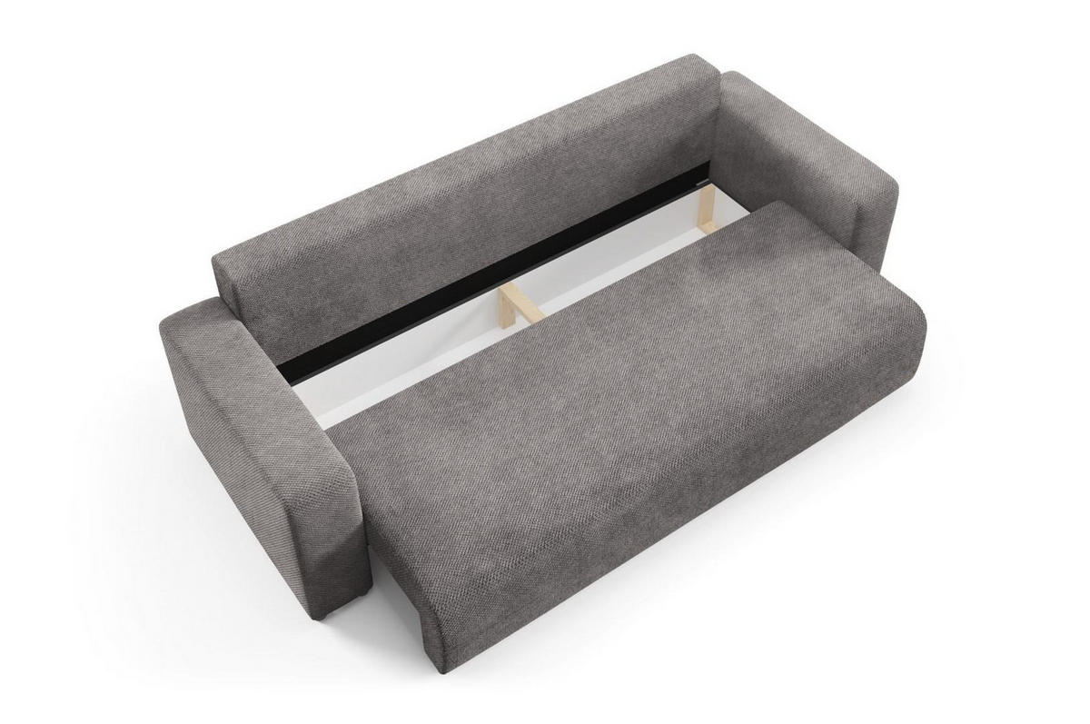 SCHLAFSOFA mit Bettkasten Grau Anthrazit - Anthrazit, Textil (247/88/93cm) - Furnisell