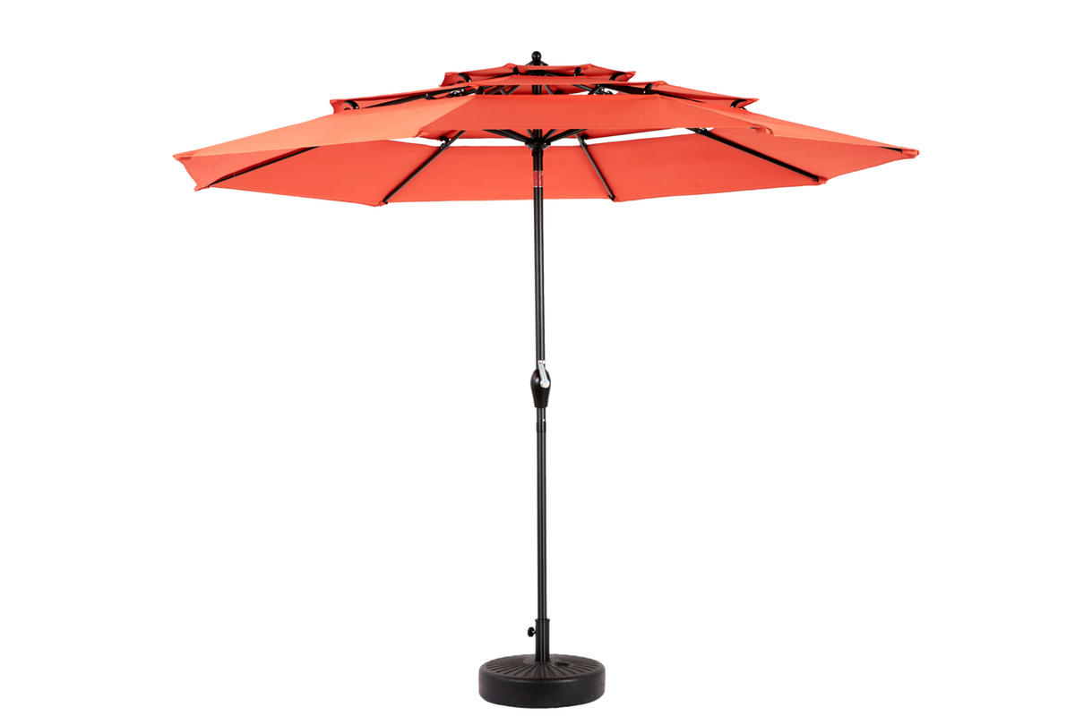 SONNENSCHIRM Doppel Rechteck orange - Orange, Metall (294/294cm) - ComfortXL