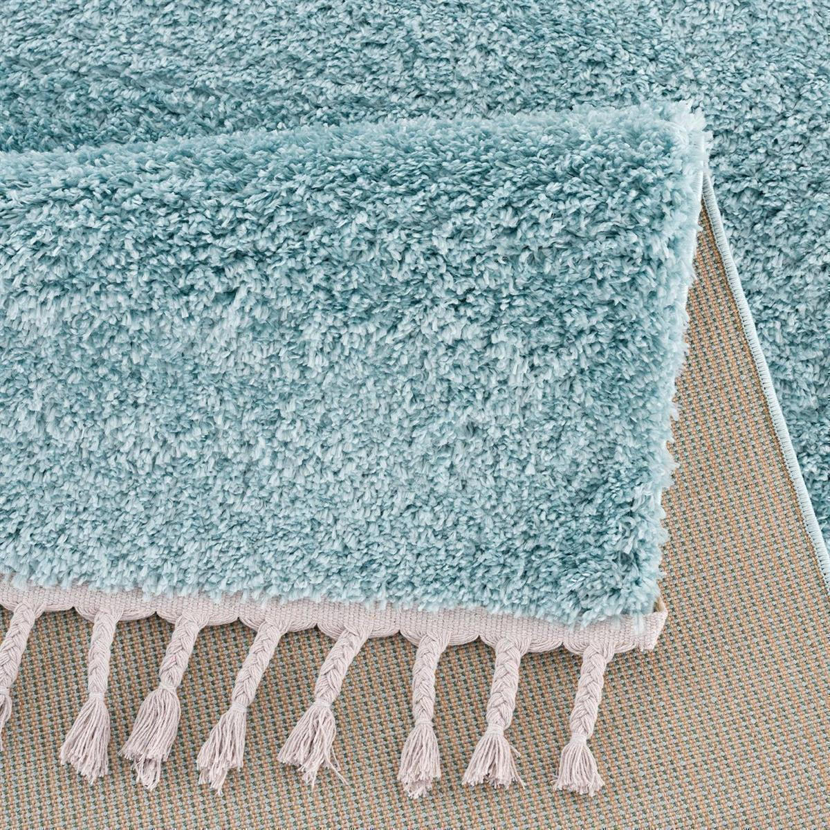 HOCHFLOR-TEPPICH Shaggy Pulpy 100 Blau 200x290 cm - Blau, Textil (200/290cm) - carpet city