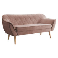 SOFA Skand 2 - Naturfarben/Rosa, Holz/Textil (140/75/74cm) - MIRJAN24