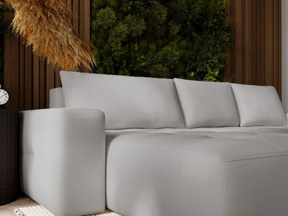 ECKSOFA Portland Hellgrau Links - Hellgrau, Holz/Kunststoff (165/250cm) - Graingold