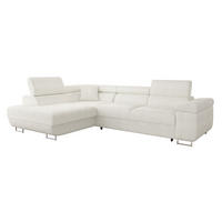 ECKSOFA Torezio, Seite: Links - Ecru, Holz/Textil (274/203cm) - MIRJAN24