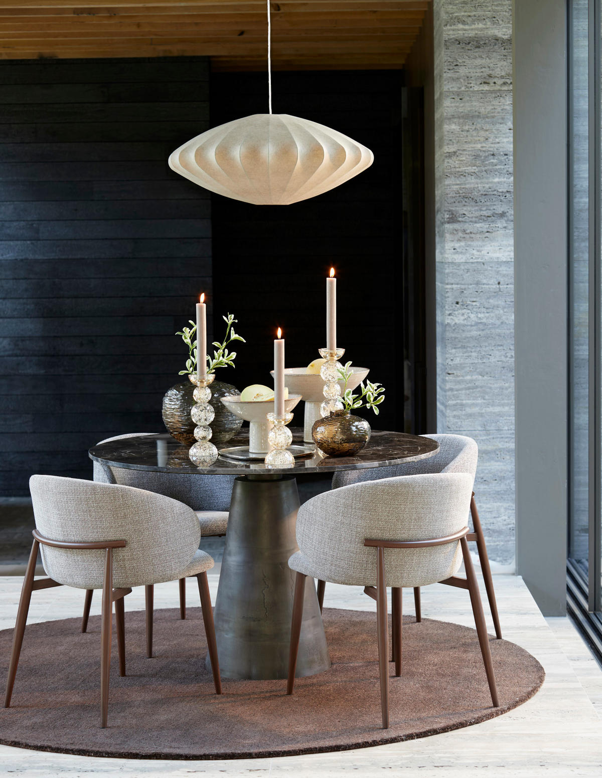 ESSZIMMERSTUHL Aluko Braun 57/56/74 cm - Braun, Metall (57/74/56cm) - Light & Living