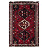 ORIENTTEPPICH handgeknüpft Gashgai Rot 168/113 cm Schurwolle - Rot, Textil (113/168cm) - Looma