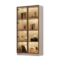 VITRINE 80/40/160 cm in Weiß mit LED-Beleuchtung und verstellbaren Einlegeböden - Weiß, Holzwerkstoff (80/160/40cm) - Flora Grace