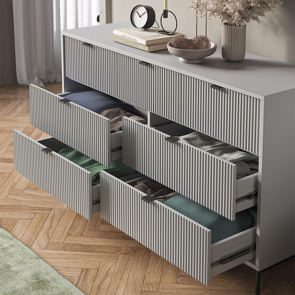 SIDEBOARD Eliza Grau 140 x 81 cm - Grau, Holzwerkstoff (140/81/42cm) - Vicco