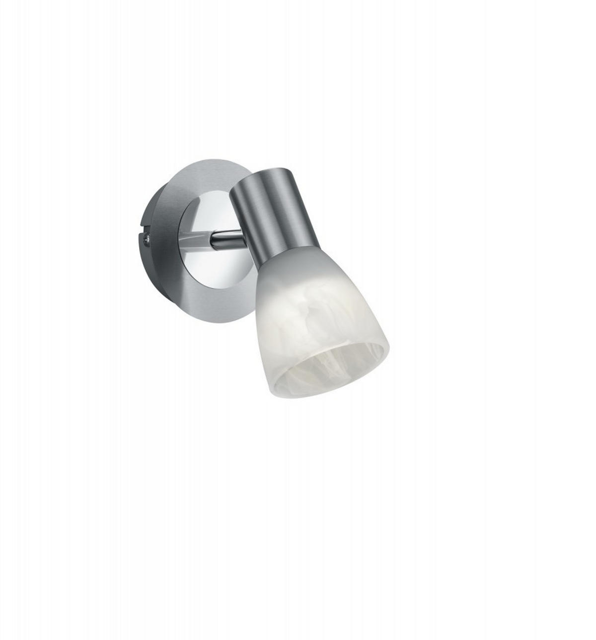 LED WANDLEUCHTE Aluminium matt Silber - Silberfarben, Glas/Metall (10/14.5/19cm)