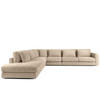 ECKSOFA XL links VERUS - Beige, Holz/Holzwerkstoff (377/328cm) - KONSIMO®