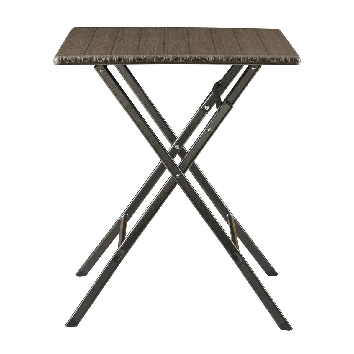 KLAPPTISCH Lillestrøm - Dunkelbraun, Kunststoff/Metall (61.5/61.5/73cm) - [en.casa]
