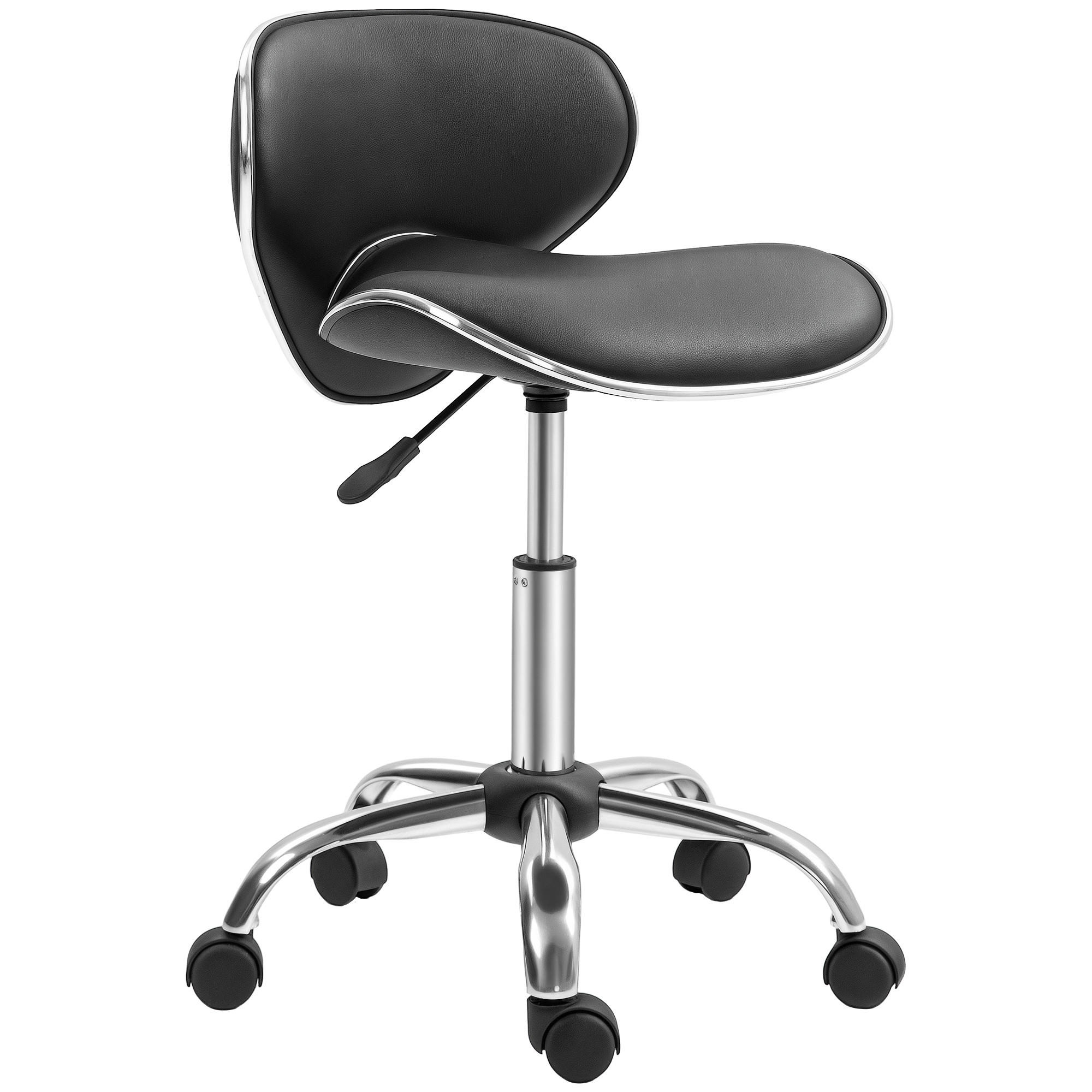 BÜROHOCKER DE-18041 höhenverstellbar 44-56 cm, Sattelform Schwarz - Schwarz, Metall (48/74/44cm) - ComfortXL
