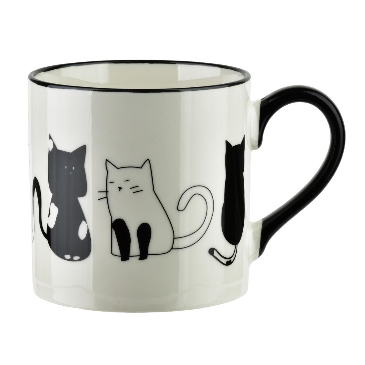 BECHER Cottello Schwarz 9x13x9 cm Keramik - Schwarz, Keramik (0.37L) - Mondex