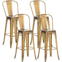 BARHOCKER Adnan, 4er Set, Gold - Goldfarben, Metall (44/100/52cm) - TPFLiving