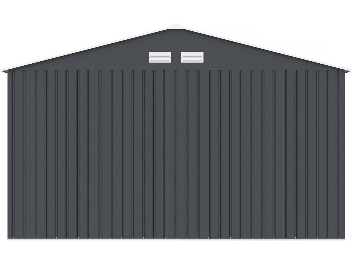METALL-GARTENHAUS vegas Grau - Grau, Metall (340/210/446cm) - Habitat Garten