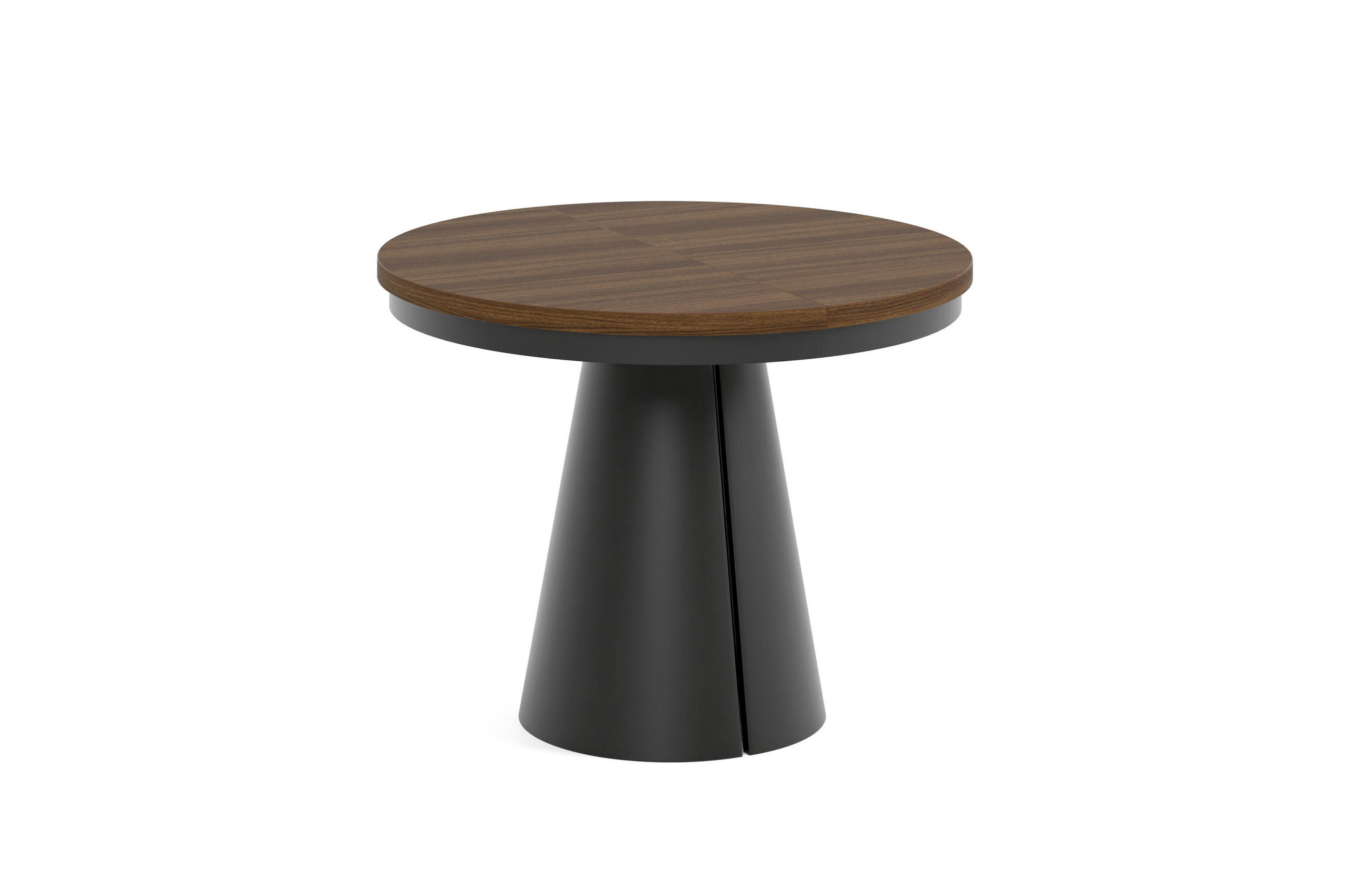 ESSTISCH CALMA Bis - Schwarz/Haselnussfarben, Holzwerkstoff/Metall (100/100/76cm) - Meblini