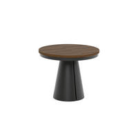 ESSTISCH CALMA Bis - Schwarz/Haselnussfarben, Holzwerkstoff/Metall (100/100/76cm) - Meblini