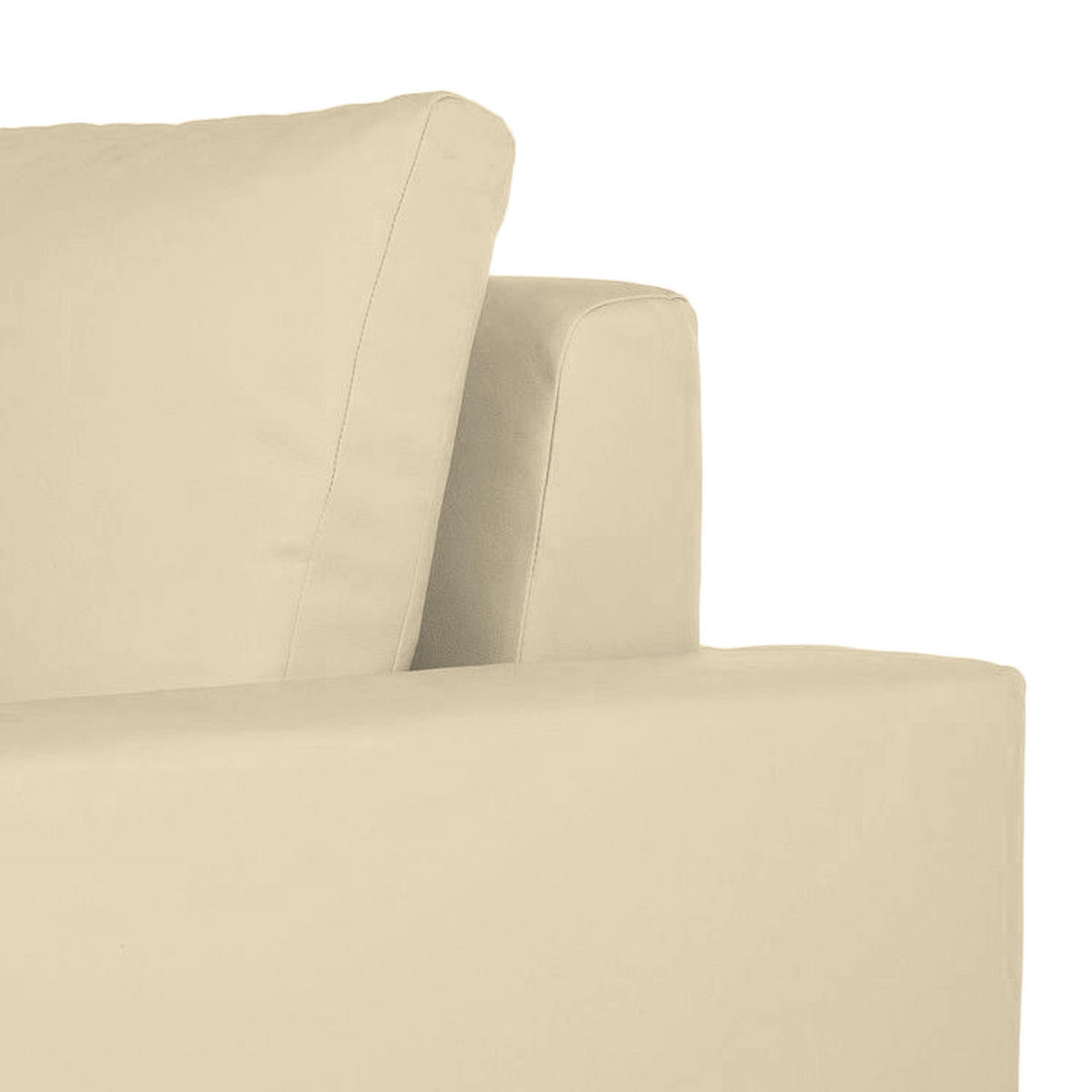 SCHLAFSOFA - Beige/Silberfarben, Kunststoff (153/90/90cm) - home24