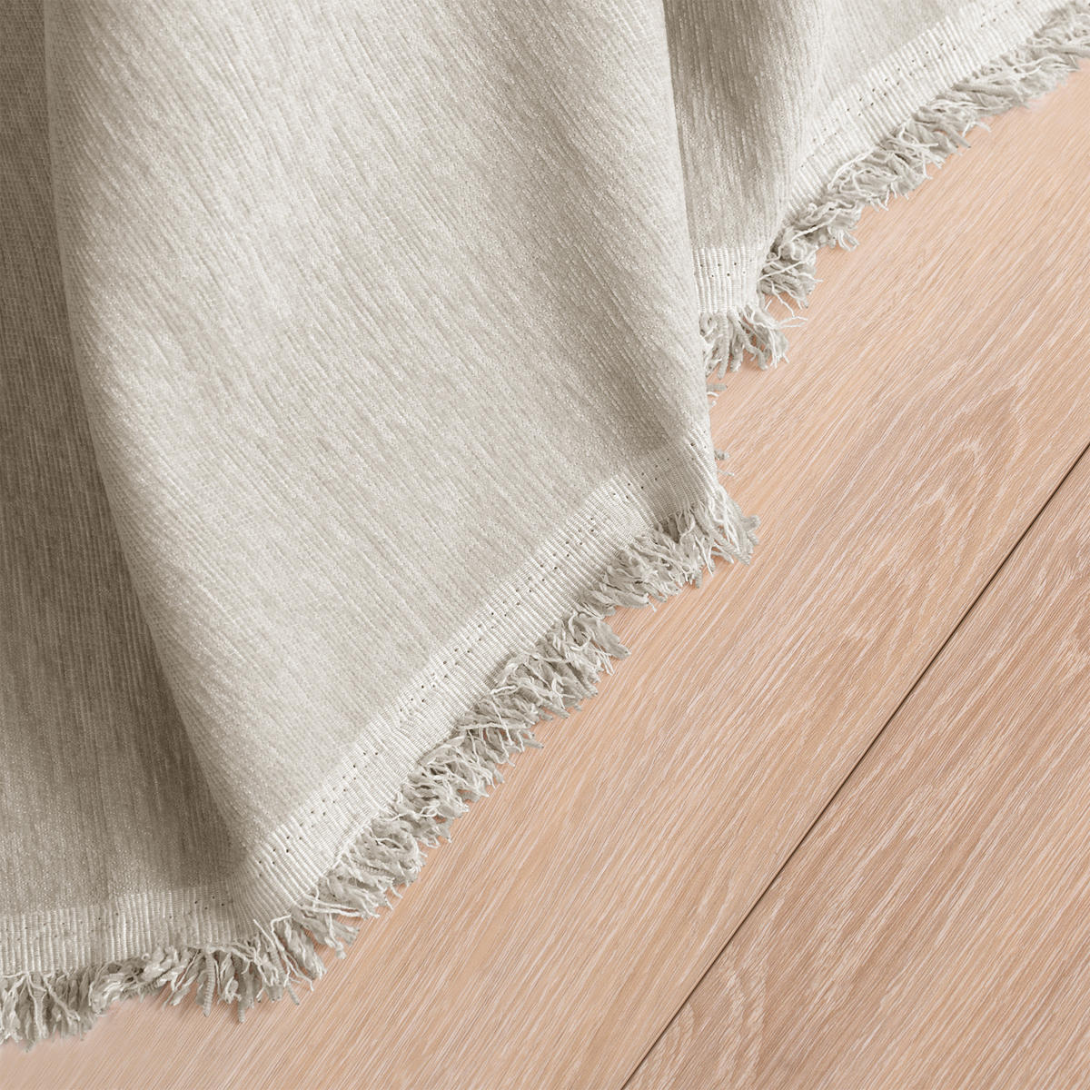 TAGESDECKE TALO mit Fransen Beige 220x240 - Beige, Textil (220/240cm)