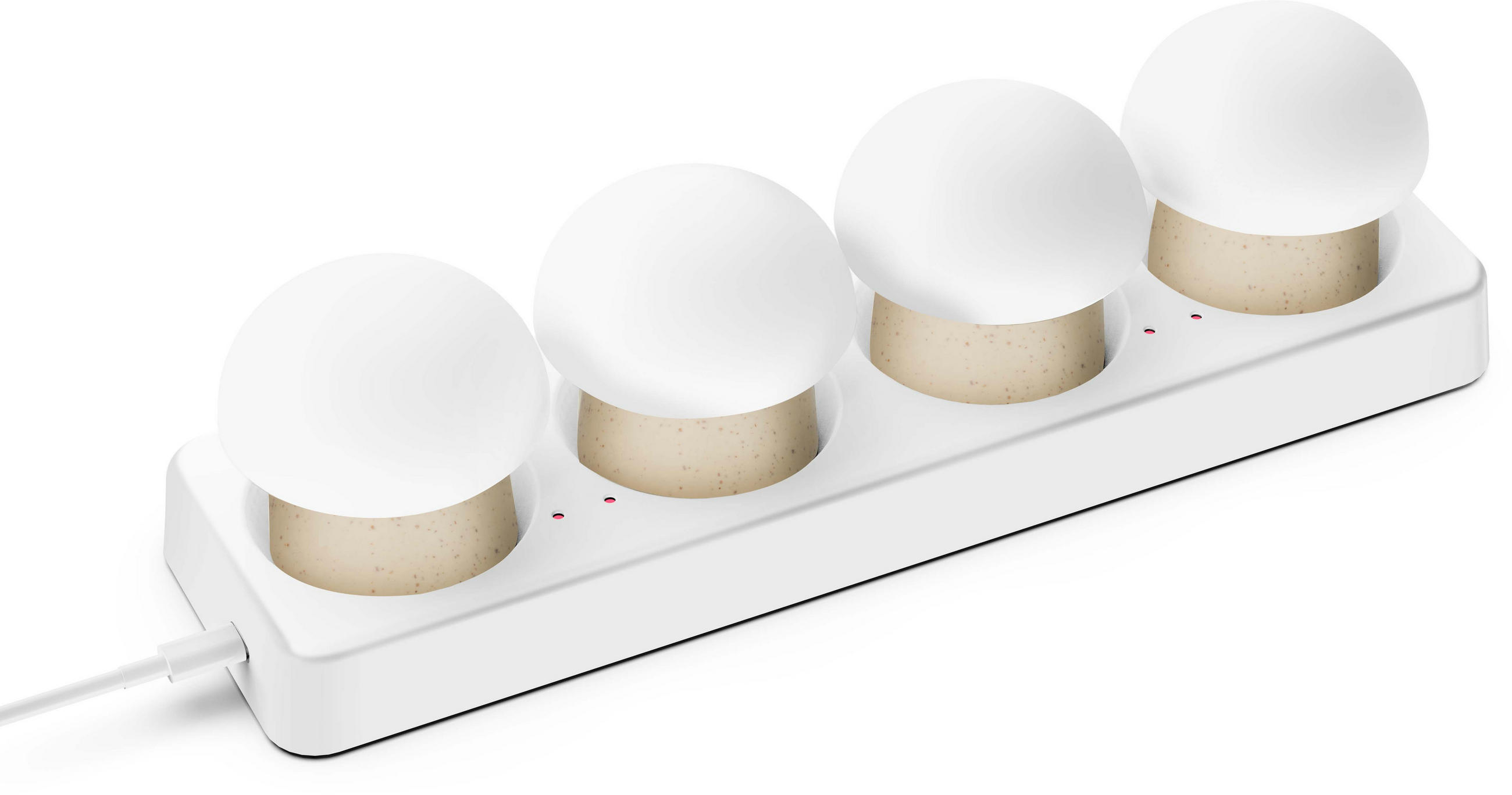 LED-PILZLEUCHTE Mushroom Lounge Lights 6 cm 4er-Set beige - Beige, Kunststoff (6/6/6cm) - Northpoint