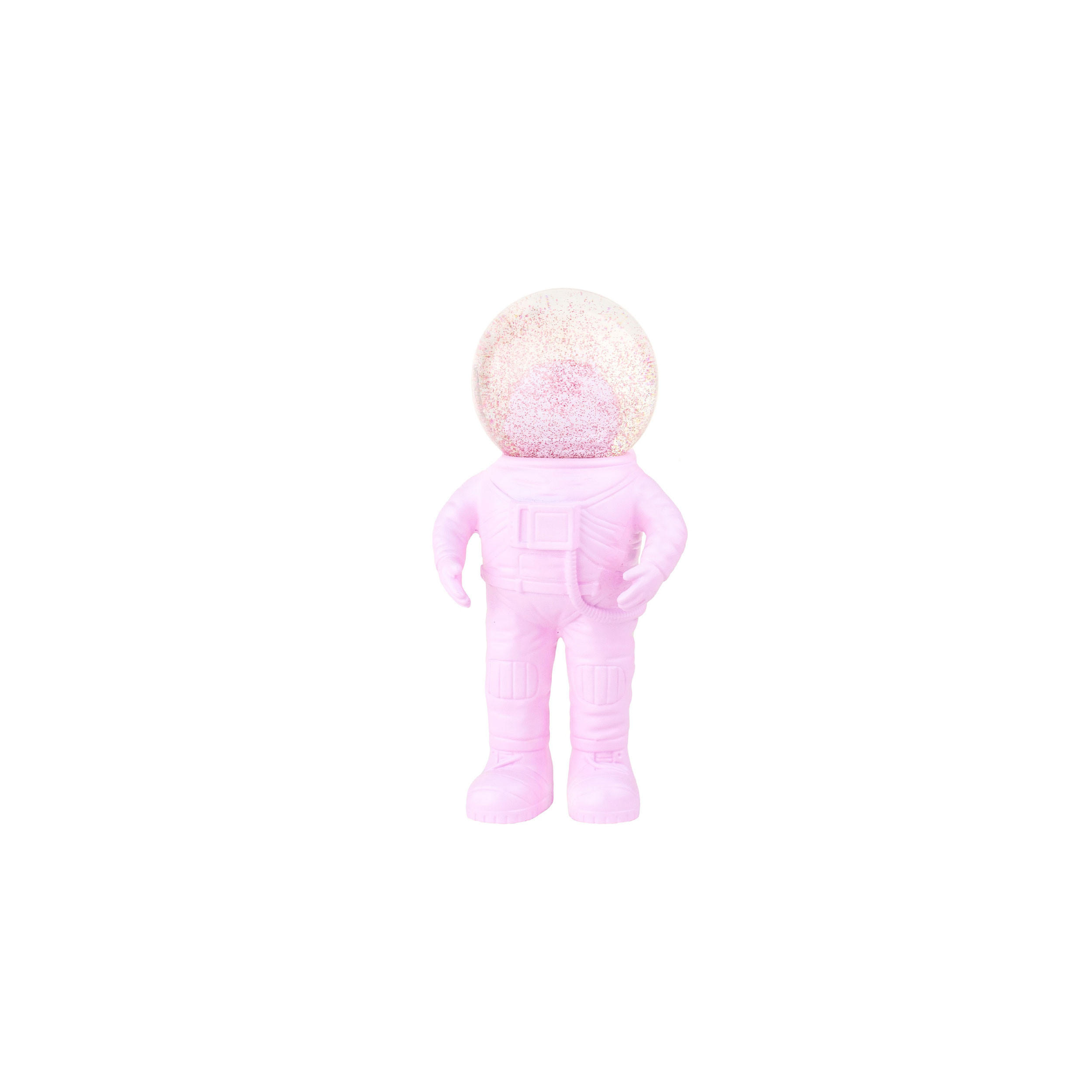 SCHNEEKUGEL Summerglobe The Astronauts Small, Glas / Polyresin, Pink, 13 cm - Rosa, Glas (6/13/5cm) - Donkey Products