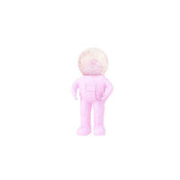 SCHNEEKUGEL Summerglobe The Astronauts Small, Glas / Polyresin, Pink, 13 cm - Rosa, Glas (6/13/5cm) - Donkey Products