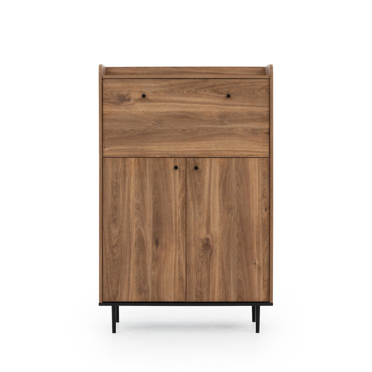 KOMMODE Vasilia mit 3 Türen, Brandy Castello - Eichefarben, Holzwerkstoff (90/140/40cm) - Beautysofa