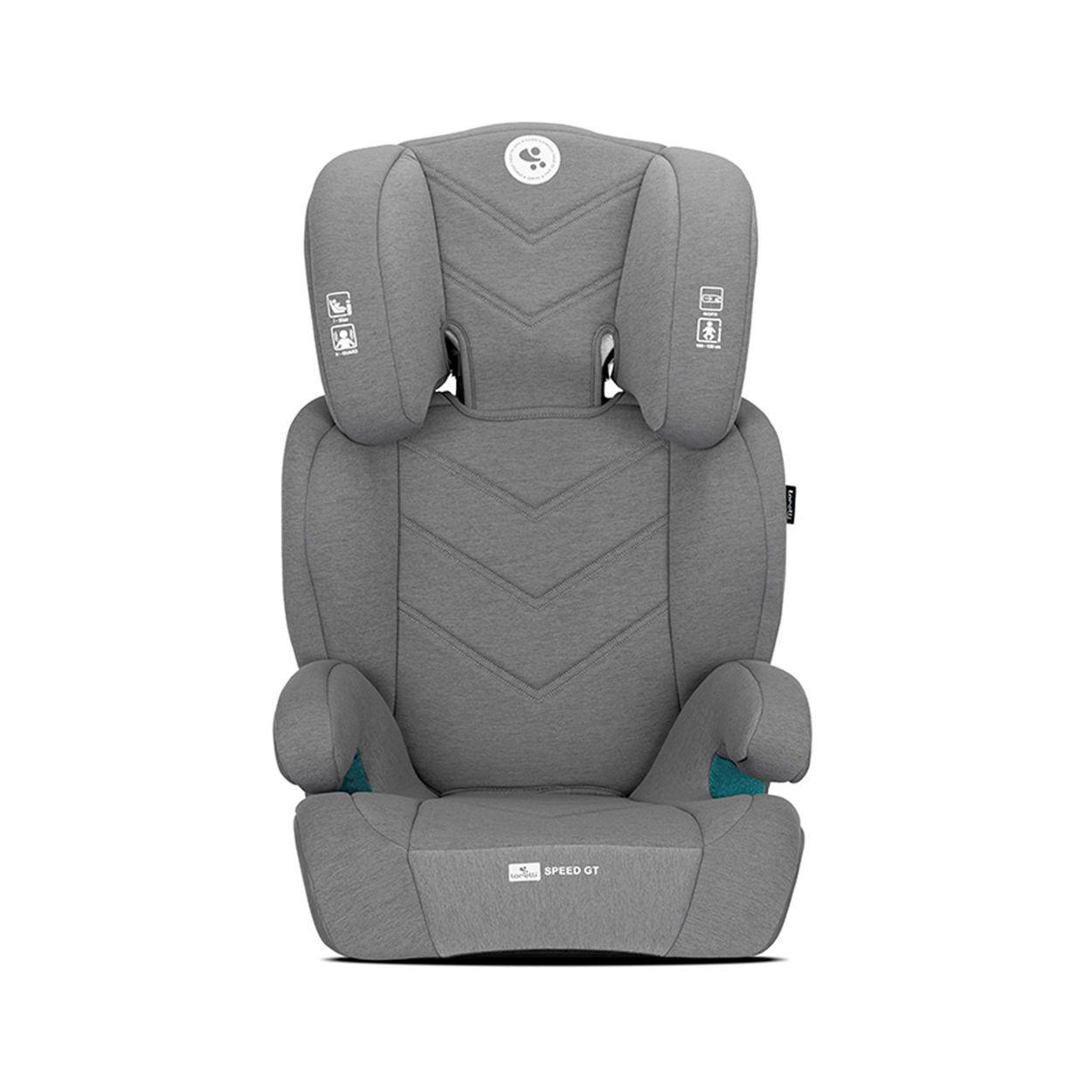 KINDERSITZ Speed GT i-Size grau (100-150cm) Gruppe 2/3 Isofix Kopfstütze - Grau, Textil (47/84/44cm) - Lorelli
