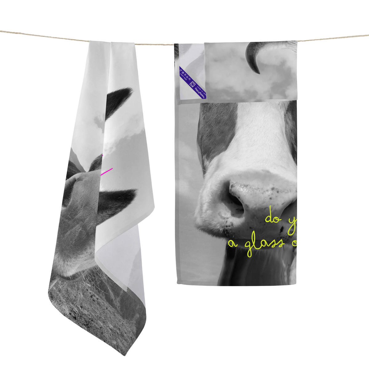 GESCHIRRTUCH (2 tlg) farm 70x50 cm mehrfarbig - Multicolor, Textil (70/50cm) - Happy Friday