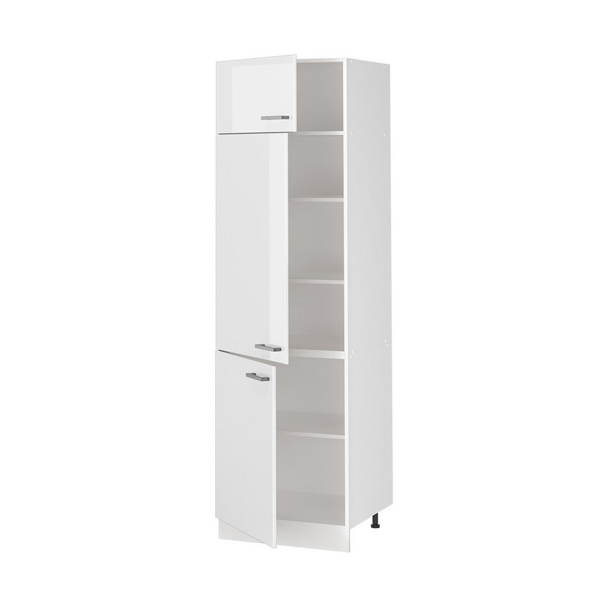 DULAP ÎNALT R-Line, Alb lucios ridicat/Alb, 60 cm - alb lucios/alb, compozit lemnos (60/206.8/57.2cm) - Vicco