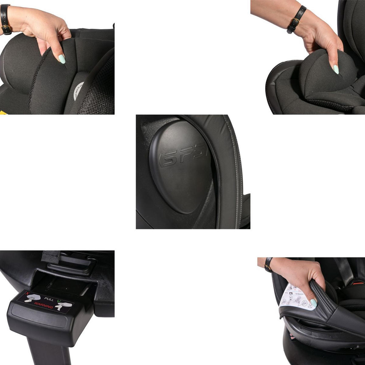 KINDERSITZ Estate i-Size schwarz (40-150cm) Isofix, Stützbein, Sitz 360° drehbar - Schwarz, Kunststoff (47/62/52cm) - Lorelli