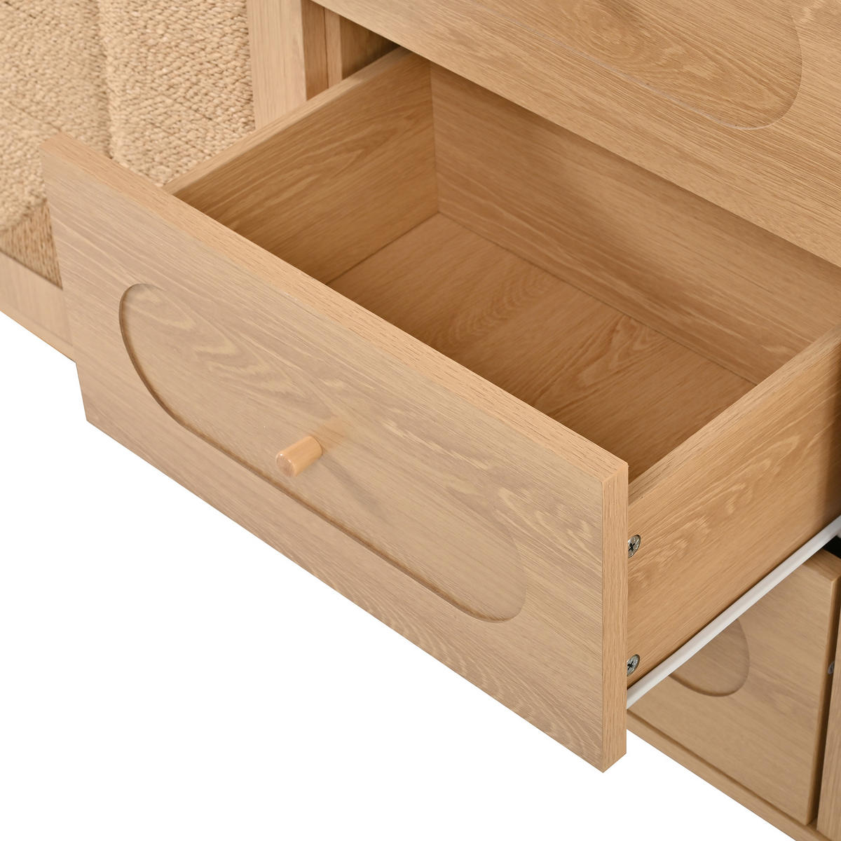 SIDEBOARD DE-37624 140/40/80 cm mit Seilgeflecht-Türen Natur - Naturfarben, Holzwerkstoff (140/80/40cm) - ComfortXL