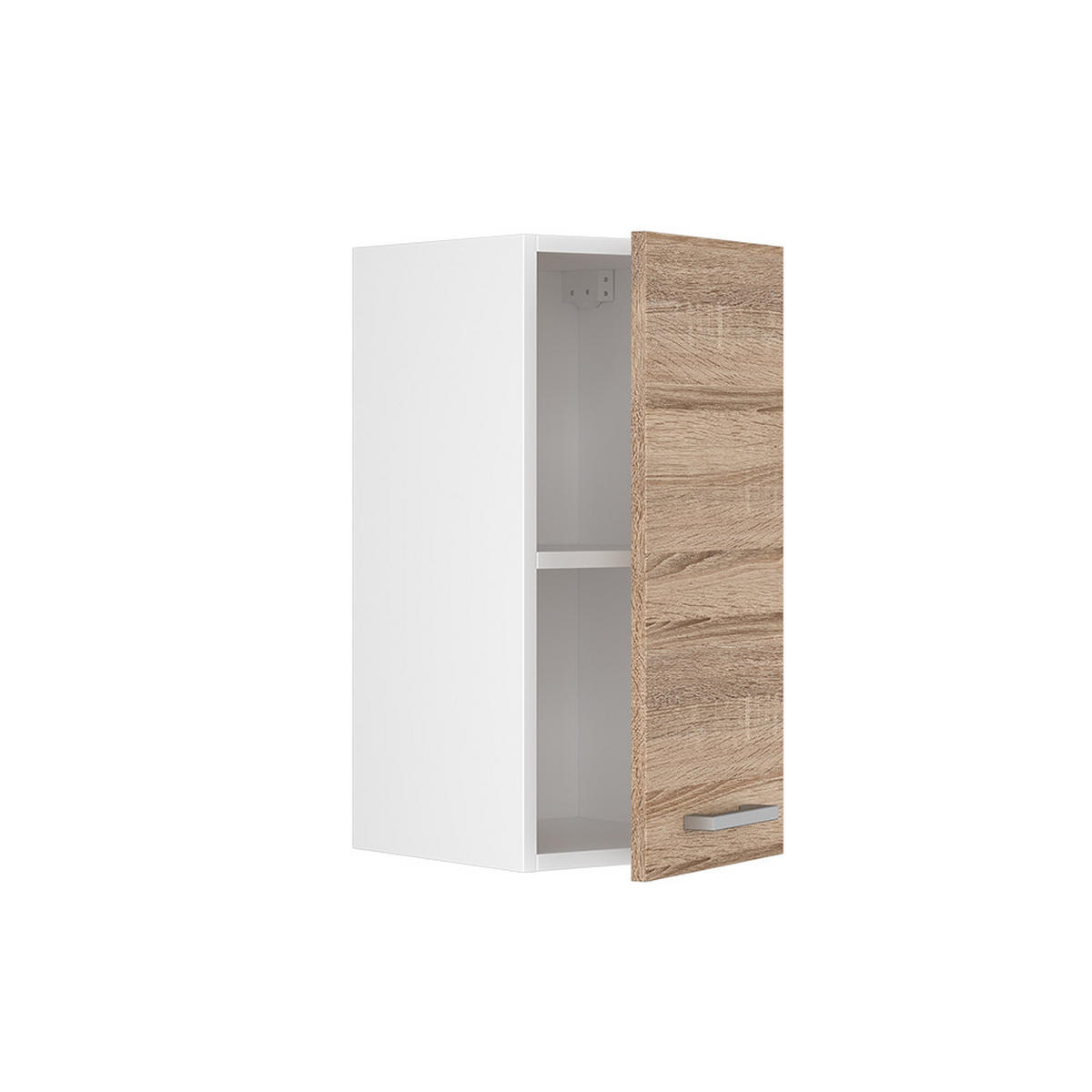 HÄNGESCHRANK R-Line Sonoma 30 cm - Weiß/Sonoma Eiche, Holzwerkstoff (30/60/31cm) - Vicco