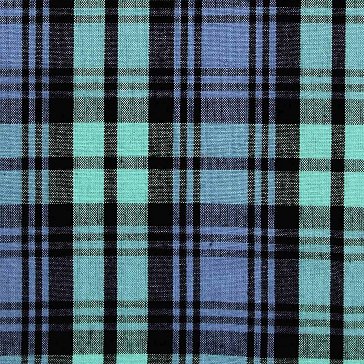 BAUMWOLLSTOFF Meterware Schottenkaro Black Watch blau-grün, 150 cm - Blau, Textil (150/100cm) - Homescapes