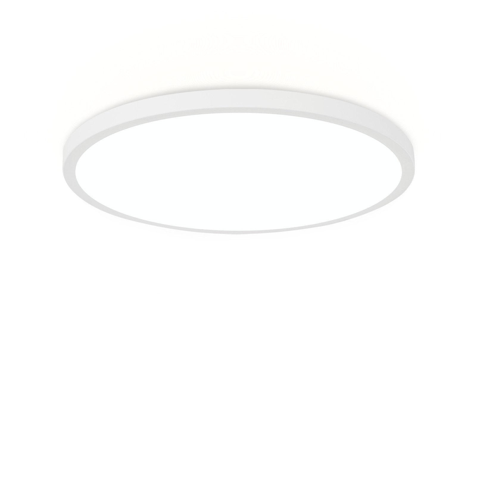 DECKENLEUCHT LED Schlafzimmer - Schlafzimmerlampe Flach Badezimmerlampe 6000K Ø30CM - Weiß, Kunststoff (30/30/2.5cm) - ZMH