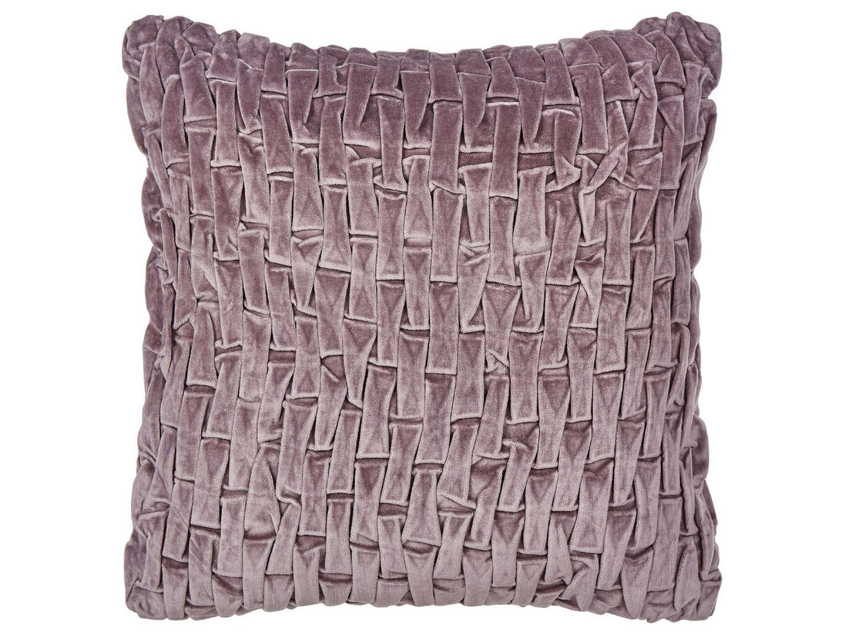 DEKOKISSEN Violett 45/45 cm Chirita - Violett, Textil (45/45/5cm) - Beliani