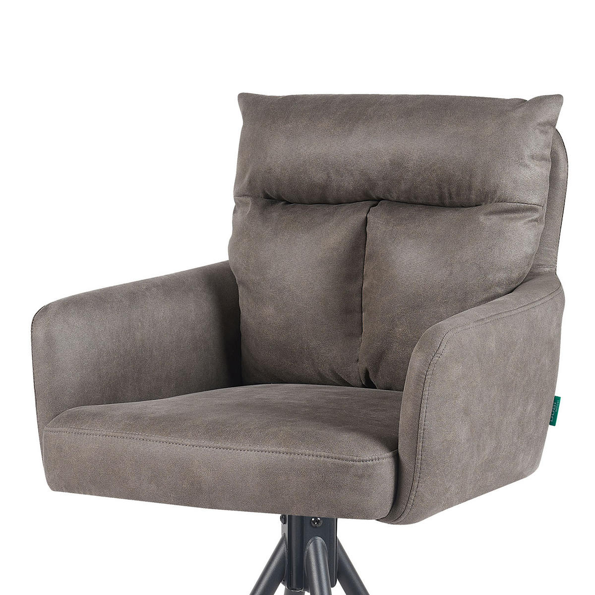 BARHOCKER Lio - Taupe/Schwarz, Textil/Metall (54/103/57cm) - DUBI Möbel