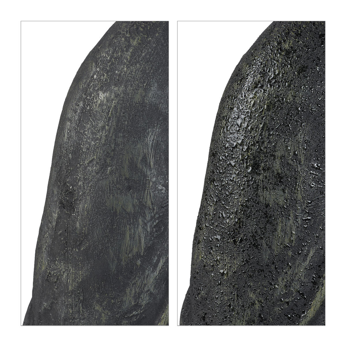 BUDDHA Figur - Anthrazit, Kunststoff (45/70/35cm) - Relaxdays