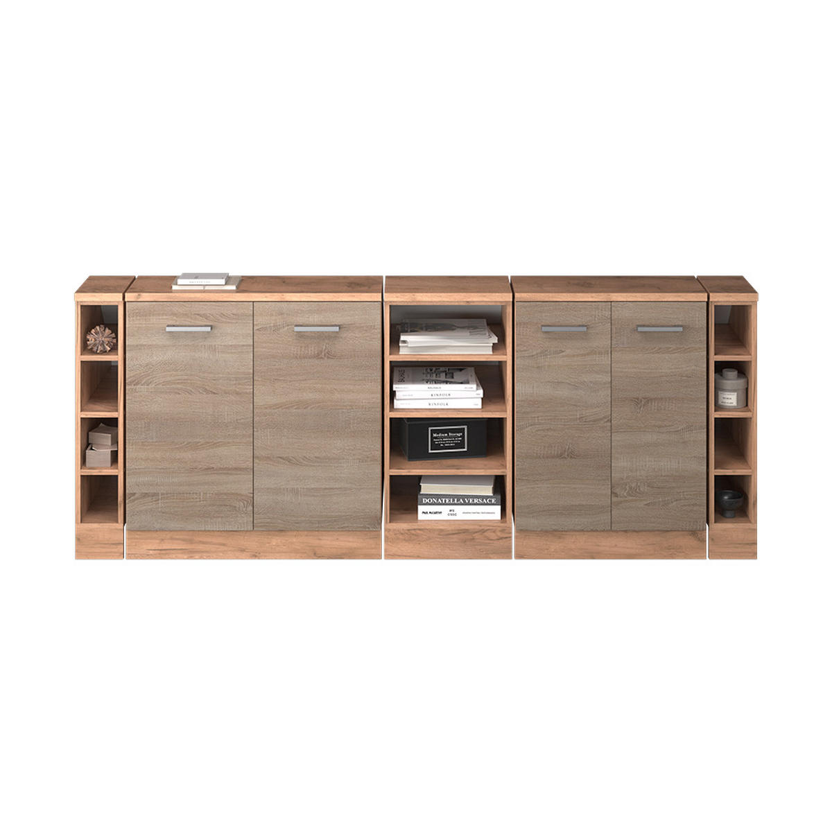 ŠATNÍKOVÁ ZOSTAVA PRE ŠIKMÉ STRECHY Rion Sonoma 210 cm Súprava 5 korpusov skrine hĺbka 60 cm - dub medový/dub sonoma, kompozitné drevo (210/83.8/60cm) - Vicco