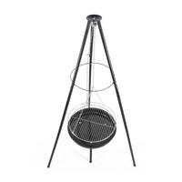 SCHWENKGRILL Momo Eisen Schwarz-Silber 152x69x76cm - Schwarz, Metall (69/152/76cm) - DELUKE
