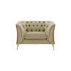 SESSEL Chesterfield Modern-Velluto 3 - Beige, Holz/Textil (106/74/80cm)