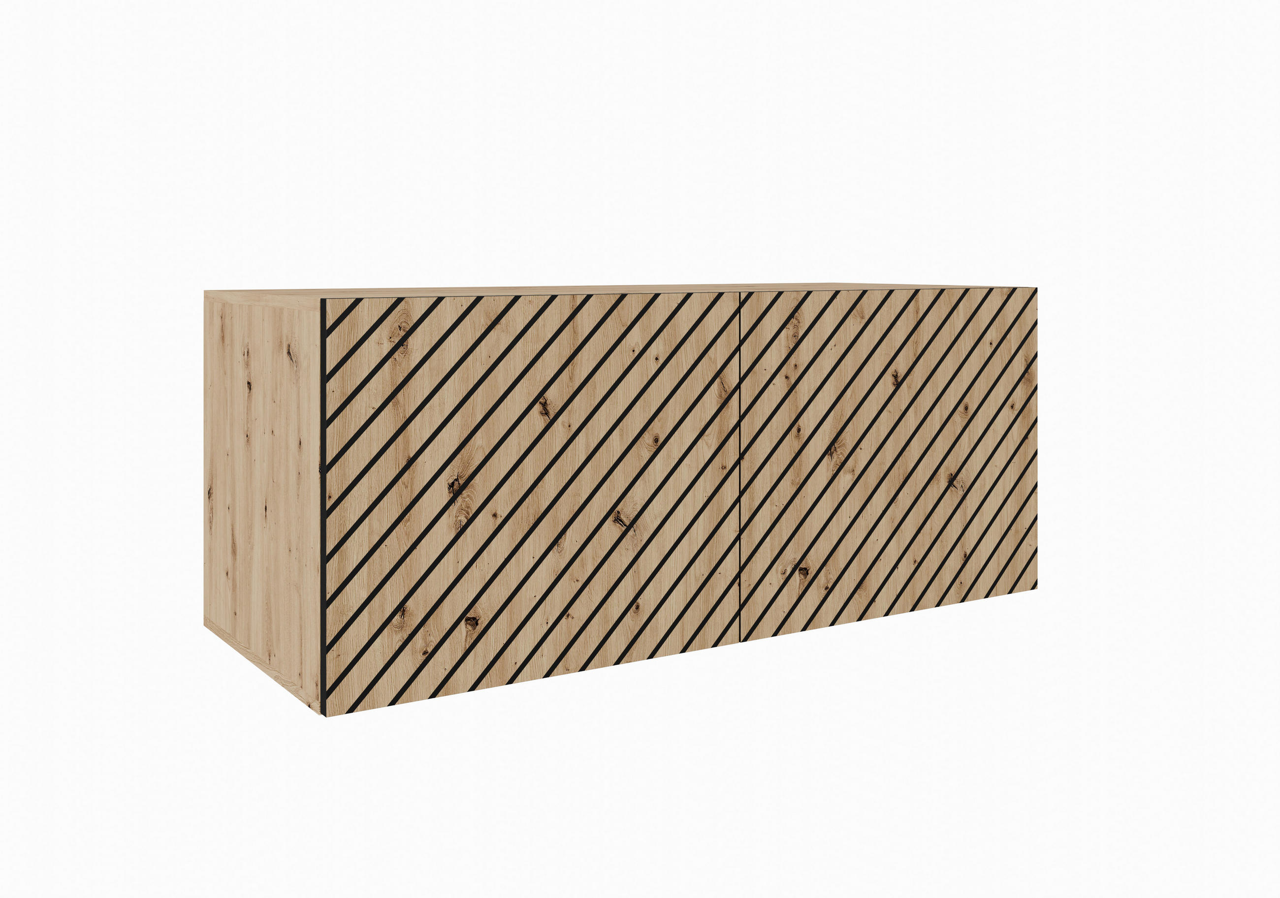 Meblini Tv-Schrank Eiche Artisan 100x115x40 cm
