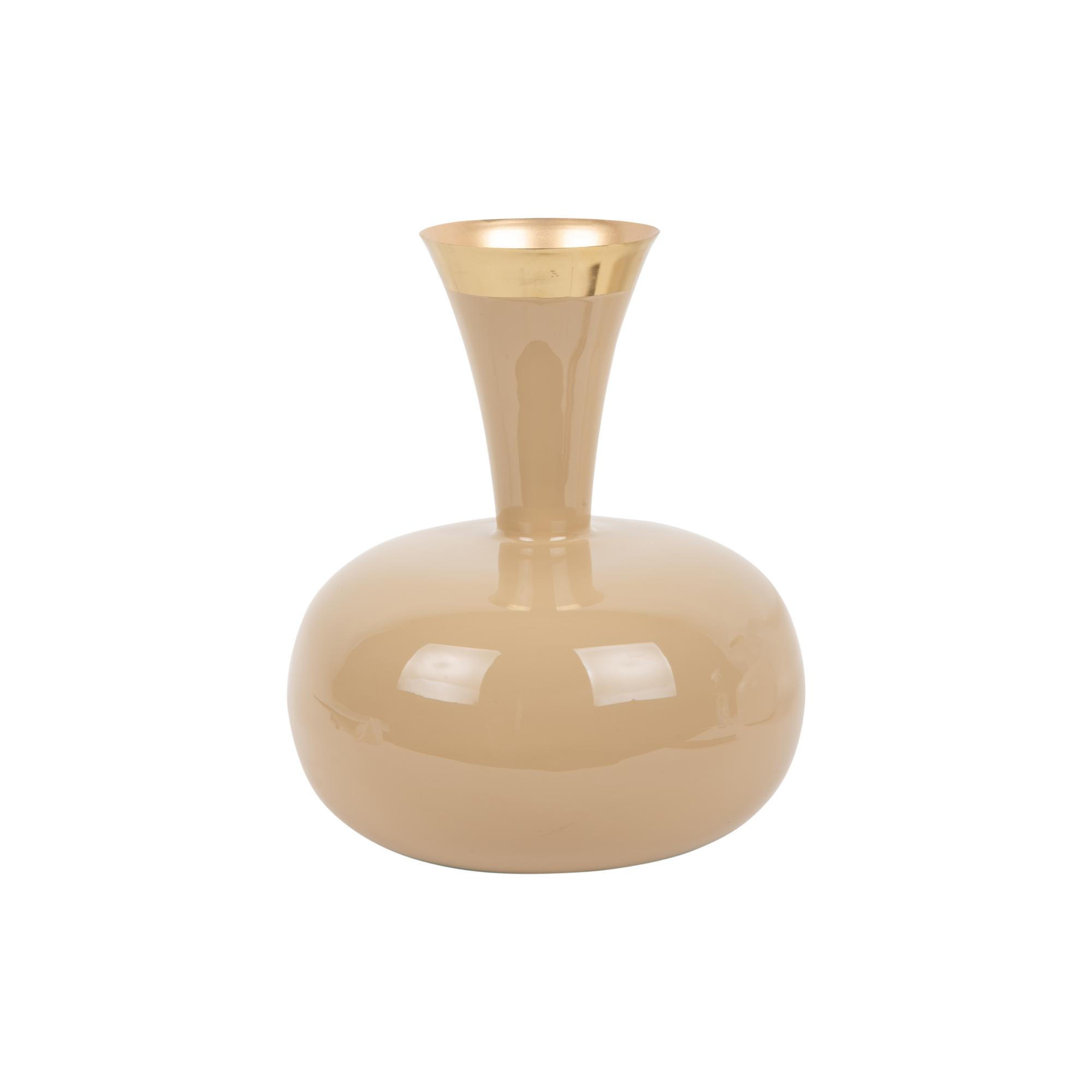 VASE Yara Groot Braun 25/25/29 cm - Braun, Metall (29cm) - Present Time
