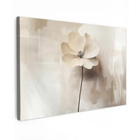 LEINWANDBILD Blume - Beige - Farbe - Schatten 30x20 cm - Creme, Textil (30/20cm) - MuchoWow