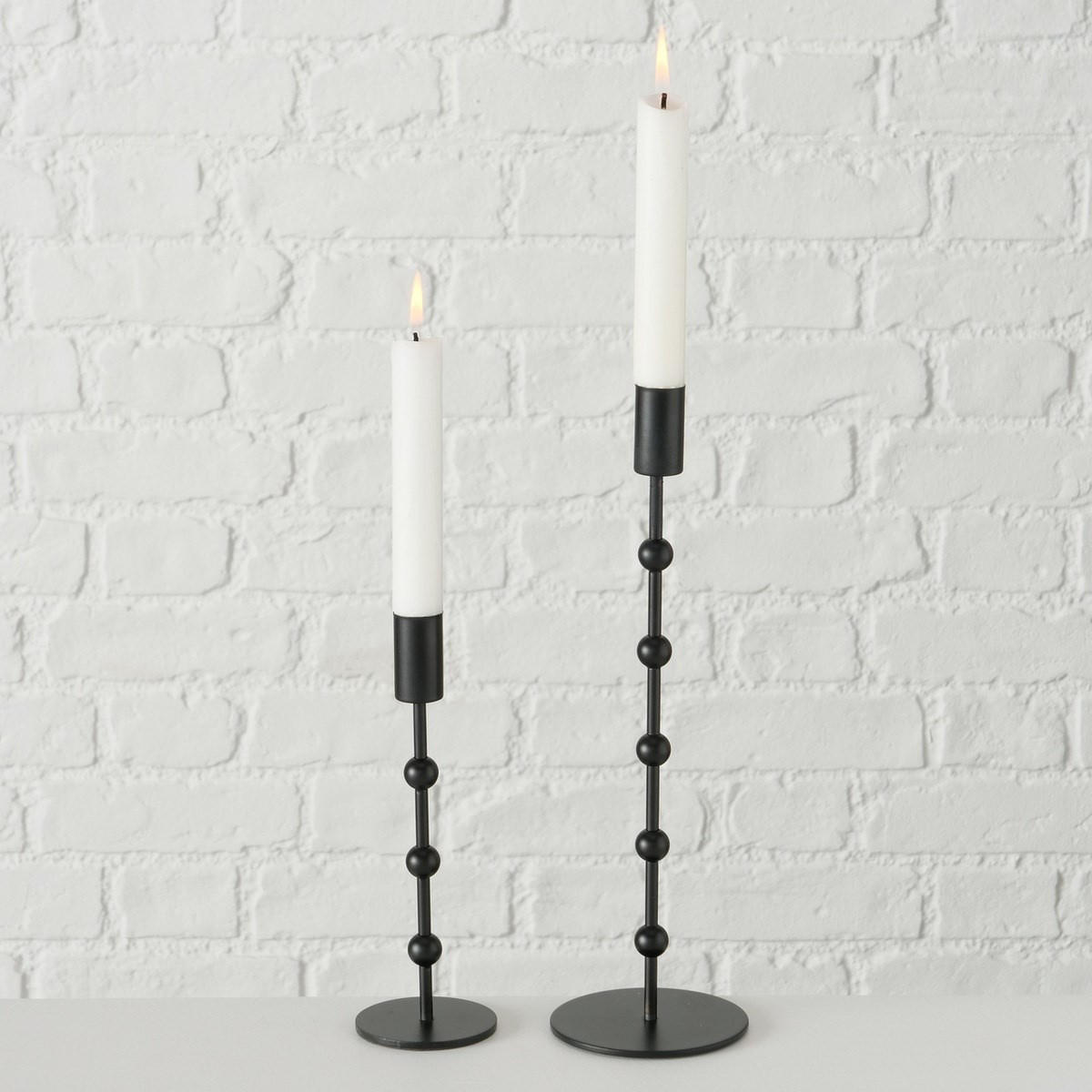 KERZENSTÄNDER aus Metall Kimberly - Schwarz, Metall (9/30/9cm) - Boltze Home