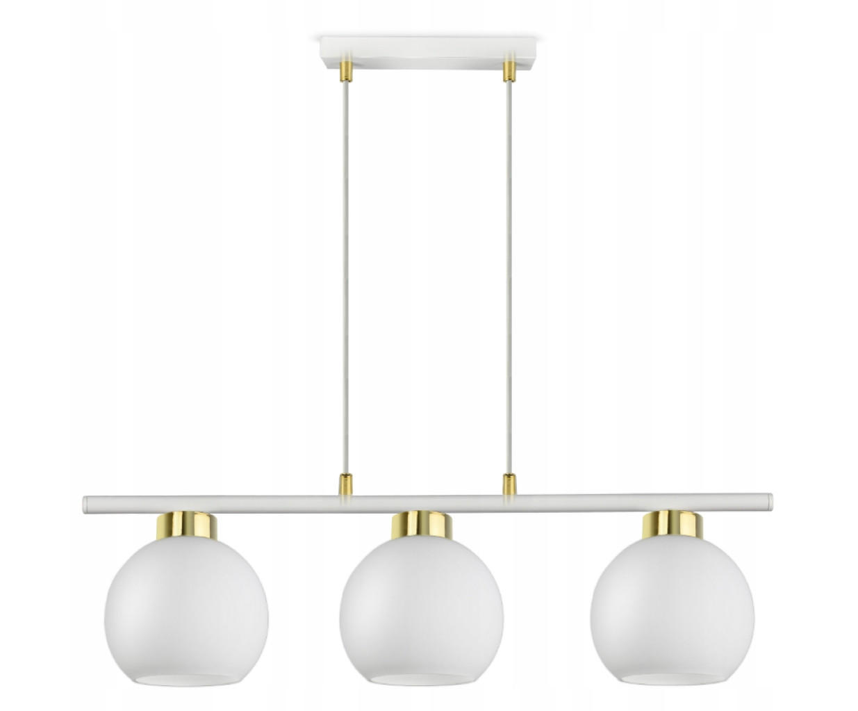 PENDELLEUCHTE GOLDGLAS - Goldfarben/Weiß, Glas/Metall (14/70/80cm) - kiki design