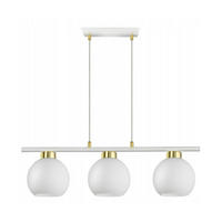PENDELLEUCHTE GOLDGLAS - Goldfarben/Weiß, Glas/Metall (14/70/80cm) - kiki design