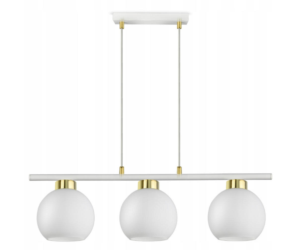 PENDELLEUCHTE GOLDGLAS - Goldfarben/Weiß, Glas/Metall (14/70/80cm) - kiki design